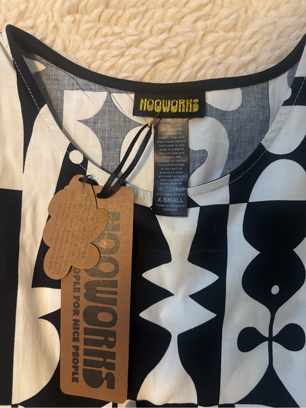 NOOWORKS Big Pocket Dress XS illusions - Picture 2 of 3